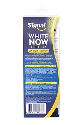 Signal White Now Gold Diş Macunu 75 ML + Performans Diş Fırçası