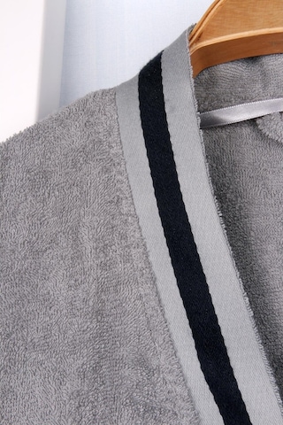 Baveno %100 Pamuk Kimono Bornoz Gri