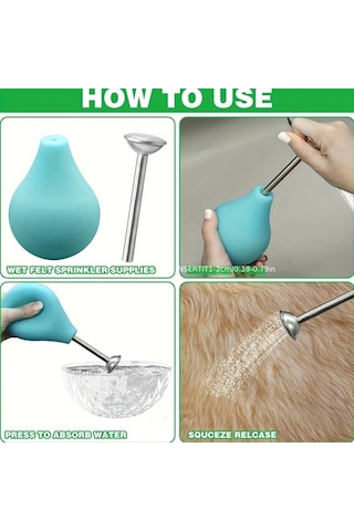 Elmpaly Büyük 7.57 Oz Metal Islak Keçeleme Spreyi - Elle Çalışan Pil Gerekmez Siyah