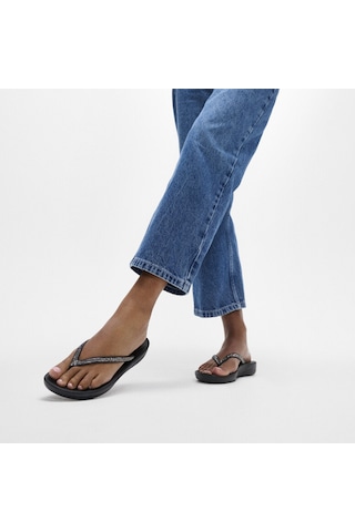 Roncato 001 Black Sandalet Kadın Diğer R08-001 Fitflop Iqushıon Sparkle Ergonomic Black Siyah