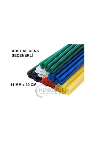 Renkli Silikon, Sıcak Mum Silikon, 11 Mm X 30 Cm, Kalın Silikon
