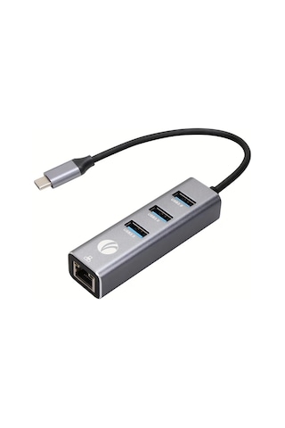 Xuweiwei Portable 311b Vcom Taşınabilir Alüminyum 4ü1 Hub 3x Usb 3.0 5gbps 1000mbps Ethernet Usb Type-c Uyumlu