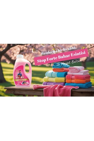Stop Forte 4'lü Çamaşır Yumuşatıcı 1.5 Litre Bahar Esintisi
