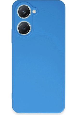 Vivo Y18 Kılıf First Silikon - Mavi Çok Renkli