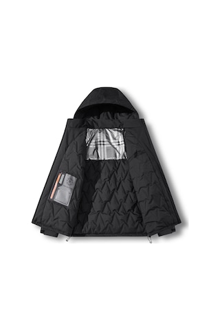 Büyük Beden Bol Kesim Günlük Kapüşonlu Erkek Pamuklu Ceket Kırmızı