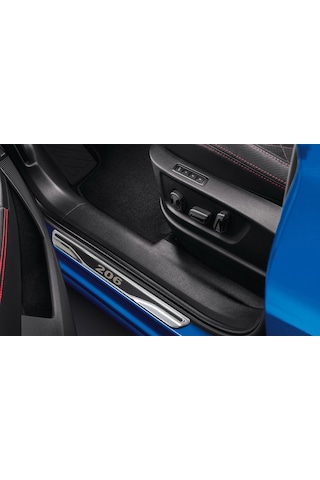 Peugeot 206 Uyumlu Kapı Eşiği Karbon Krom 4 Parça