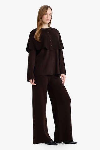 Defacto Wide Leg Triko Pantolon G7248ax25cwbn320 Kahve-bn320
