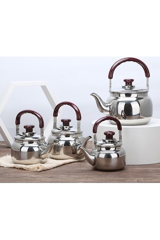 Fortunelane Islık Çayı 500ml Paslanmaz Çelik Isıtıcı, Ev Mutfak İndüksiyon Soba Gaz Kamp İçin Ergonomik Saplı Çelik