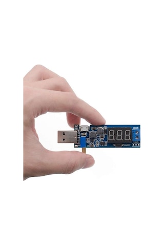 Usb Ayarlı Güç Kaynağı Modülü HW-132 Voltaj Yükseltici Düşürücü DC 0.6V / 25V Voltmetre