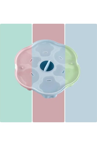 Gıda Sınıfı Silikon Dondurma Jöle Kalıbı Kapaklı Sevimli Çizgi Film Şekilli Jöle Süt Jölesi Bebek İçin Buz Küpü Kalıbı Mutfak Aletleri Mavi