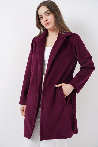 Bigdart Kadın Kuşaklı Kaban 9171 - Bordo