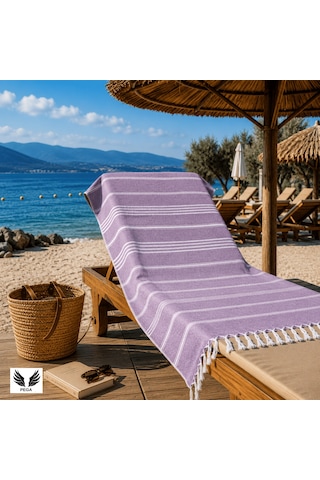 Pega Sultan Peştamal %100 Koton Mor Plaj Havlusu 90 x 170 CM