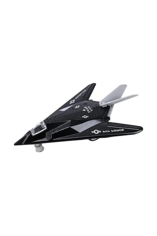 Çek Bırak Mini Metal Uçak - Siyah 1 Adet