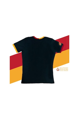 Galatasaray Lisanslı Siyah Basic Çocuk T-shirt Gs Aslan Baskılı Hediyelik Ahşap Kutulu Siyah
