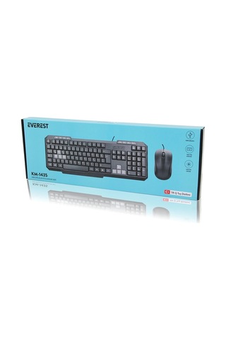 Usb Kablolu Klavye - Mouse Set Q Klavye 1200dpı Mouse Km-1435 5047 Diğer