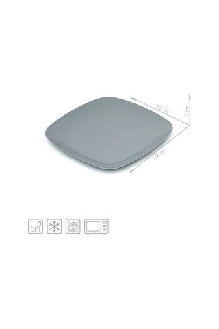 Al' Ternatıva Çorba Ve Yemek Tabakları Seti, Plastik, 6+6 Adet 199454267 Gri