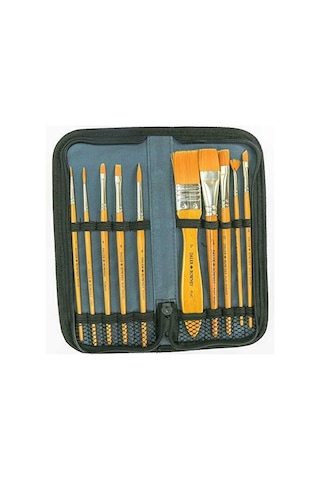 Daler Rowney Sımply Akrılık Boya Çantalı Fırça Set 10 Lu