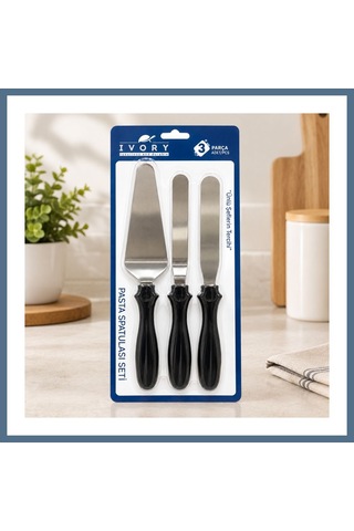 Buradabulabilirsin 3 Parça Pasta Spatulası Bbz Çok Renkli