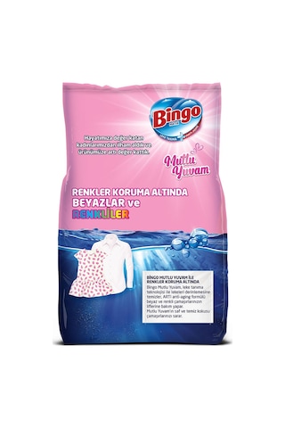 Bingo Matik Mutlu Yuvam Renkliler ve Beyazlar Toz Çamaşır Deterjanı 8 KG