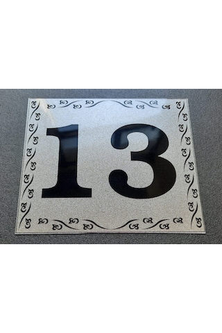 Kapı Numarası 10x12 cm Kendinden Yapışkanlı No:13