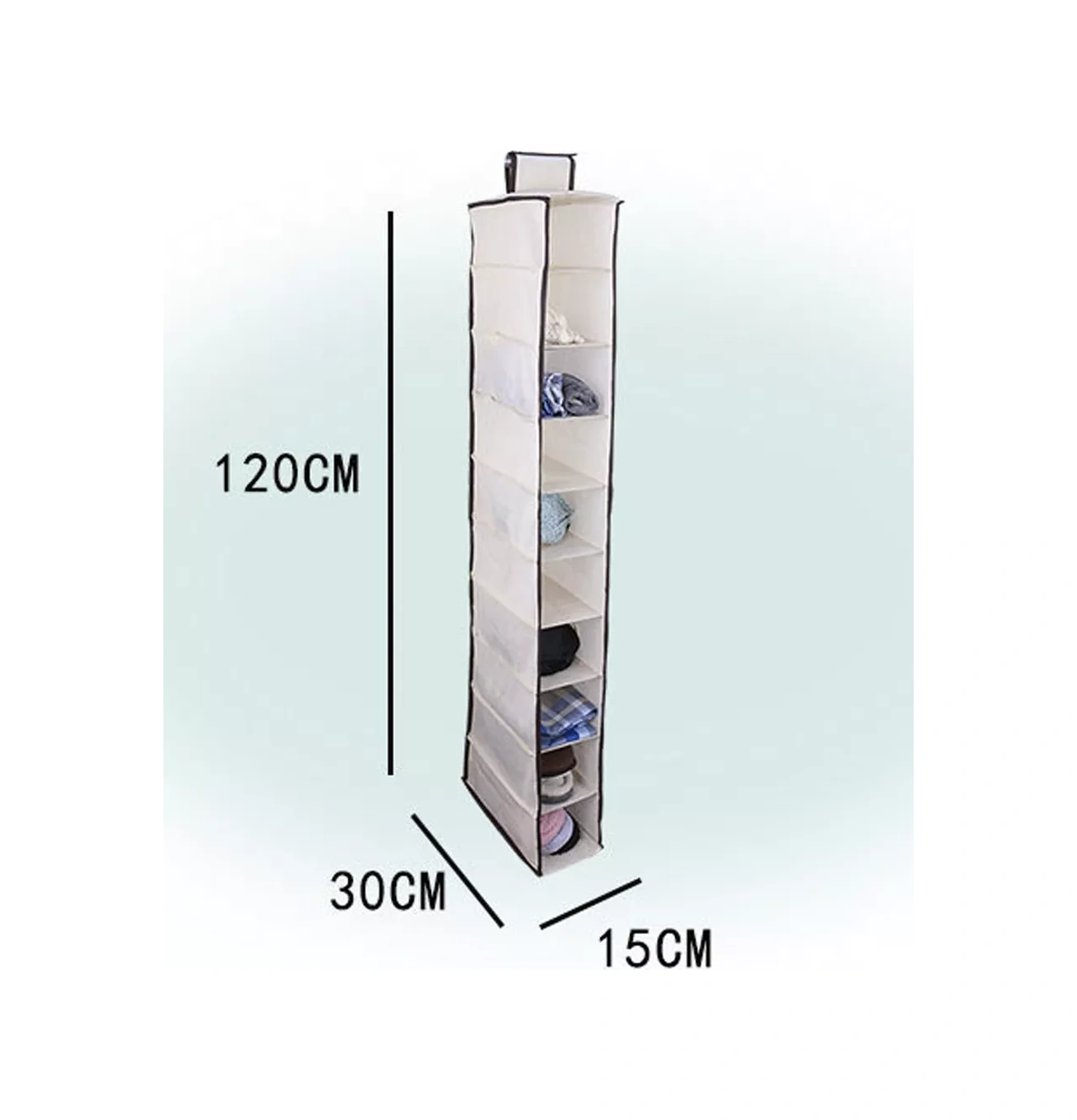 Myston House Dolap İçin Askılı, Dar, Cırt Cırtlı, 10 Raflı Düzenleyici 199991495 Gri