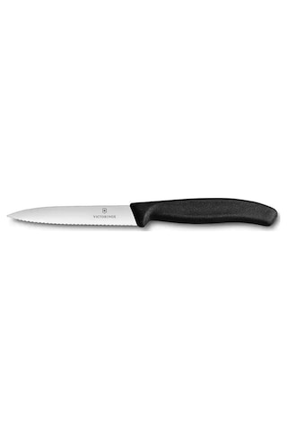 Victorinox SwissClassic 10cm Tırtıklı Soyma Bıçağı Siyah 6.7733