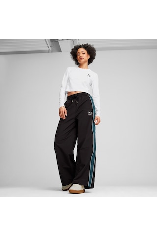 Puma Play Loud T7 Track Kadın Siyah Pantolon Düz 626807 Siyah