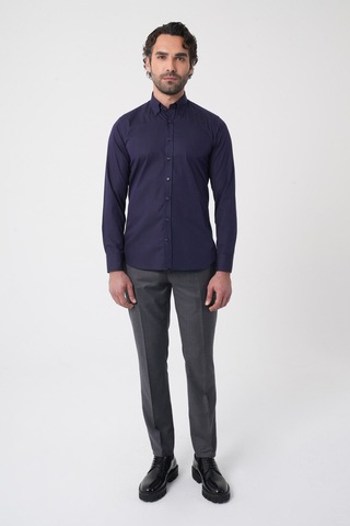 Bisse Regular Fit Erkek Uzun Kol Cepsiz Pamuk Lacivert Gömlek Gmczg250134 C39 Lacivert