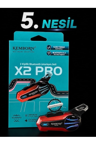 Kemborn İnterk Motosiklet Kask Kulaklık İntercom 2 Kişilik 1 Adet