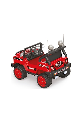 Dolu Hunter 8081 12V Mp3 Usb Sd Kart Uzaktan Kumandalı Akülü Jeep Kırmızı