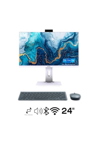 Izoly H303 i3-12100 16 GB 1 TB M.2 NVME SSD 24" FHD Pivot AIO Masaüstü Bilgisayar