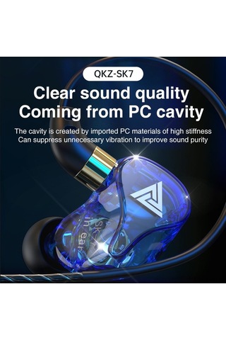 Willowhaven Qkz Sk7 Kulak İçi Kablolu Kulaklık 3.5mm 11.6mm Dinamik Sürücü Mikrofonlu Hat Kontrolü Yeşil Sk7 Sk7