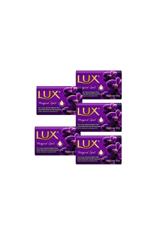 Lux Magical Spell Banyo Sabunu 5 x 80 G + Difaş Saç Fırçası + Tarak
