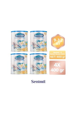 Senimil 3 Bebek Devam Sütü 400 G 4 Adet
