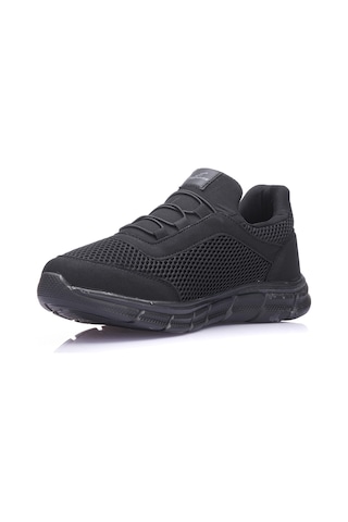 Günlük Erkek Yetişkin Sneaker Büyük Numara 45-50 Spor Ayakkabı Lastik Bağcıklı Nefes Alabilen 110 Siyah - Siyah