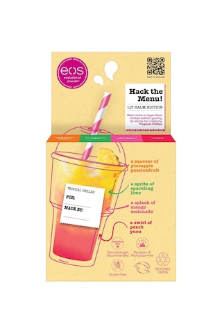 Eos Lip Balm Tropical Chiller Dudak Balsamı Çeşit Paketi 4 Adet