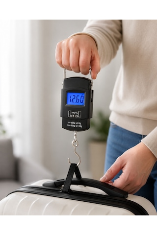 Dijital El Kantarı 50 Kg Hassas Lcd Ekranlı Bagaj Tartısı - Lisinya
