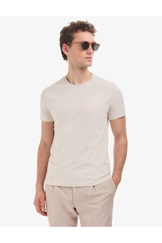 Pierre Cardin Erkek Bej Tişört Basic 50325307-vr011