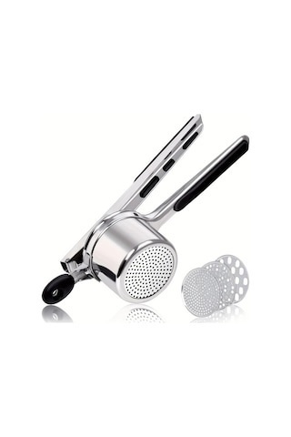 Honeybeeshop Siyah Profesyonel Ve Ev Tipi Agir Hizmet Paslanmaz Celik Patates Ezici Pure Makinesi Diskli Kolay Temizlenebilir