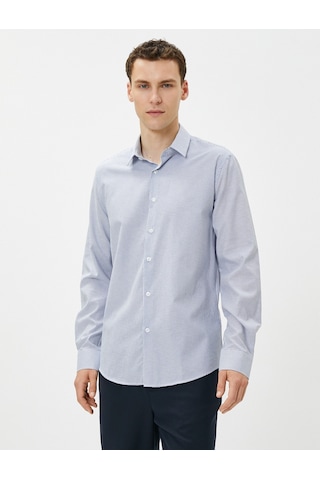 Koton Spor Gömlek Slim Fit Klasik Yaka Uzun Kollu Beyaz 3sam60028hw Beyaz
