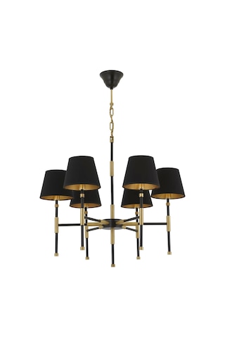 Siyah Boyalı Modern Avize Avonnı Av-66110-6bsy Siyah