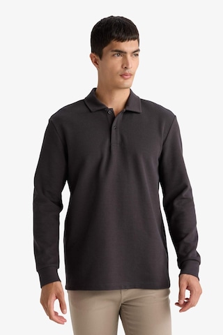 Defacto Regular Fıt Polo Yaka Waffle Sweatshirt F0301AX25AU Antrasit