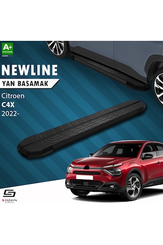 S-dizayn Citroen C4 X Newline Siyah Yan Basamak 183 Cm 2022 Üzeri