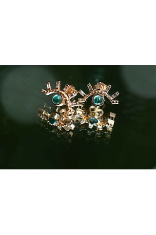 Reis Kuyumculuk Mavi Ay Earring