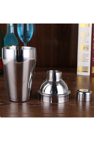 Komple Çelik 500ml Shaker Kokteyl Hazırlama Kabı Bardağı cin344