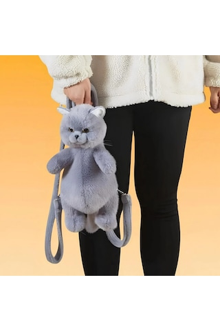 NessiWorld Küçük Kedi Sırt Çantası Gri