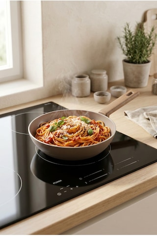 Bernardo Natura Seramik Wok Tava Kahverengi 24cm Bej - Kahverengi