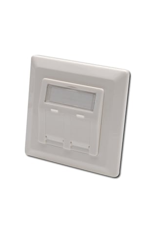 Keystone Jack Takmak İçin 2 Li Priz 50/50 Mm Çerçevesi 80/80 Mm , Tozdan Korumak Amacıyla Kapaklı-18210