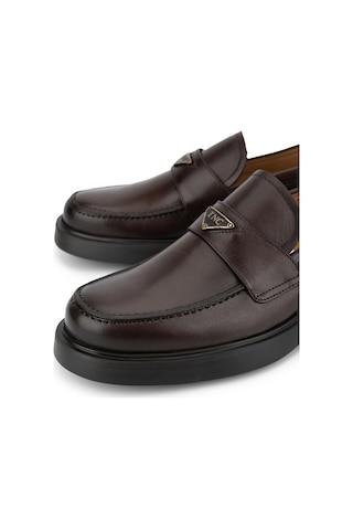 Tamer Tanca Erkek Hakiki Deri Kahverengi Loafer Ayakkabı 383 6982 Erk Ayk Sk26-27 Kahve Dr