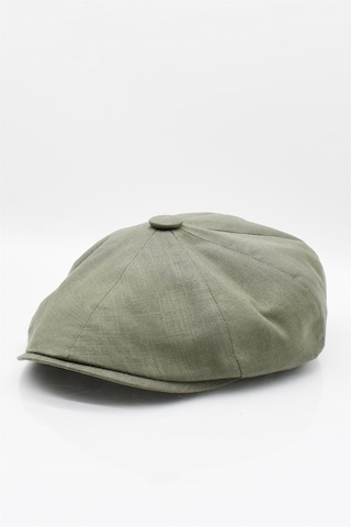 Ingiliz Stili London Yazlık Kasket Şapka Haki Haki-Standart